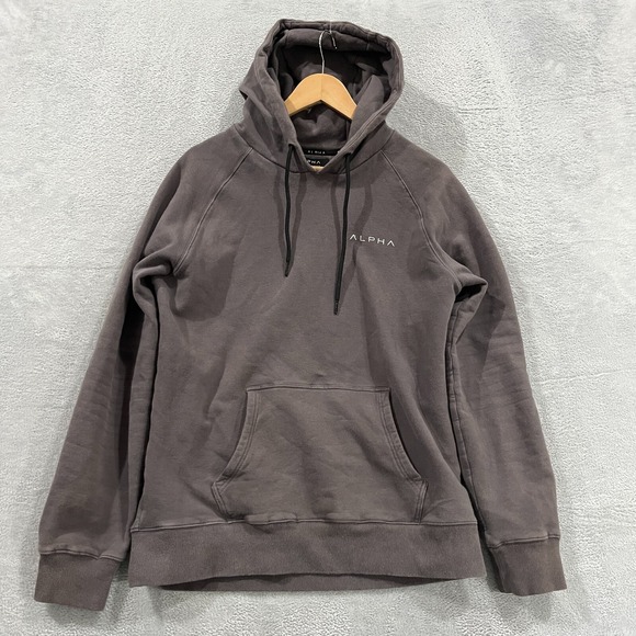 Alpha‎ Clothing Hoodie Mens L Essential Comfort Fleece Gray Pullover - Picture 1 of 10